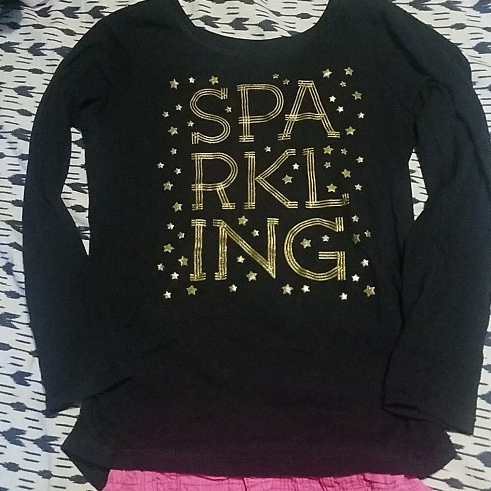 Girls Black Long Sleeve Shirt